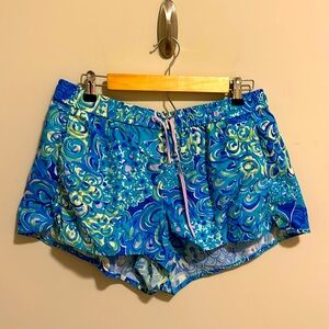 VGUC Lilly Pulitzer lagoon luxletic run around shorts Large